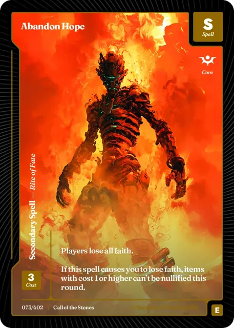 Abandon Hope, a Spell card