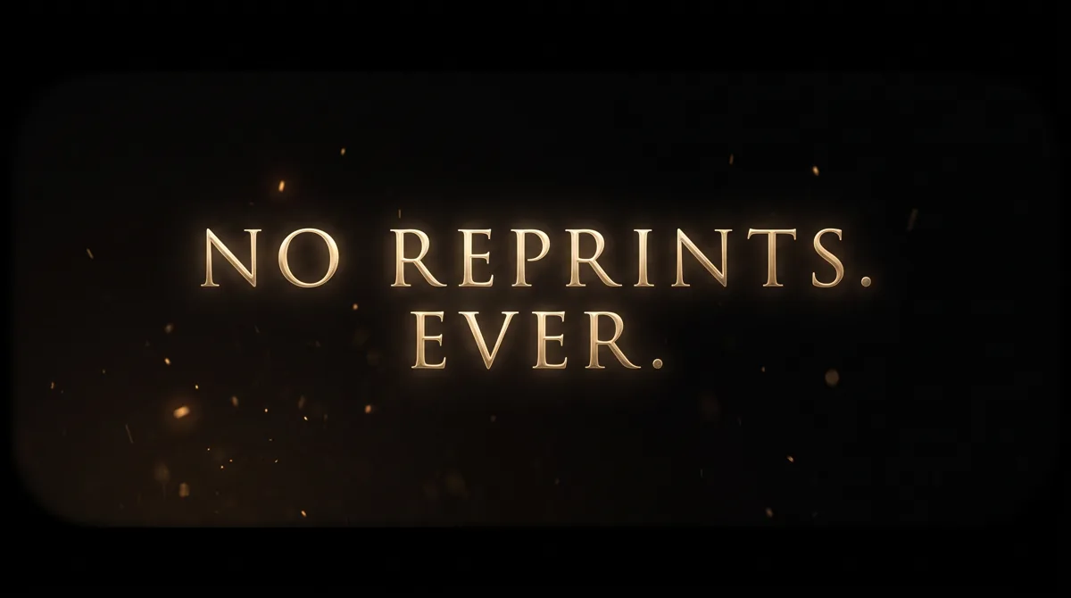 No reprints. Ever.