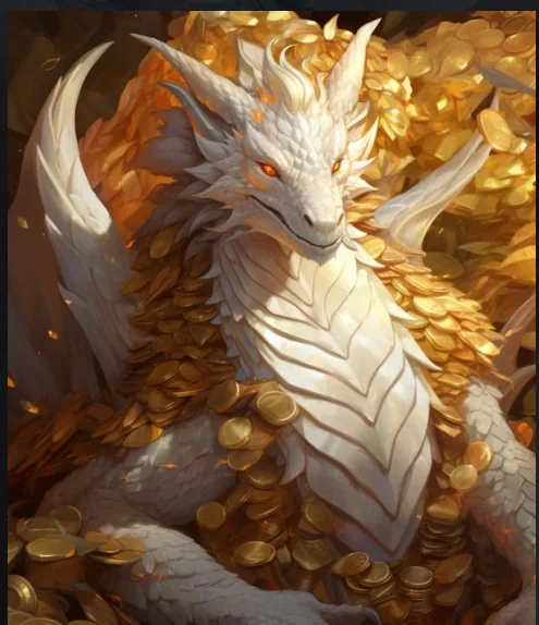A Dragon built from golden scales