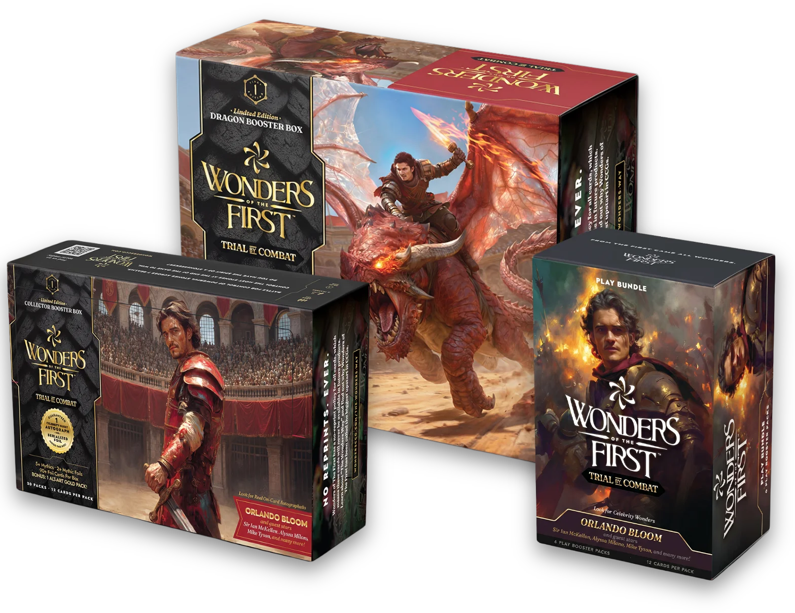 Trial by Combat Dragon Booster Box, Collector Booster Box and Play Bundle