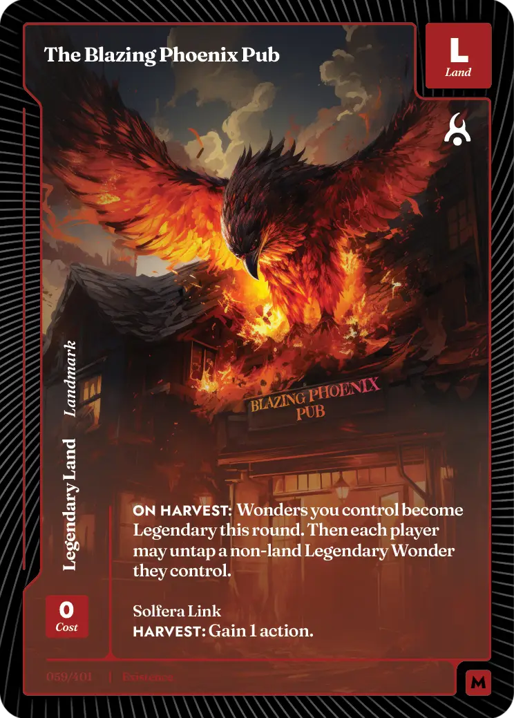 The Blazing Phoenix Pub card
