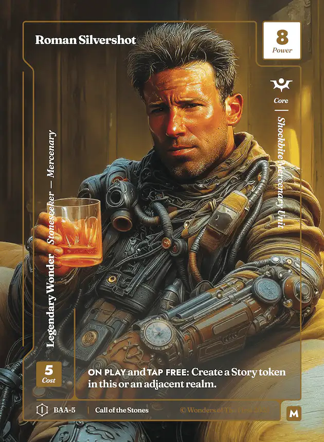 Roman Silvershot formless foil card