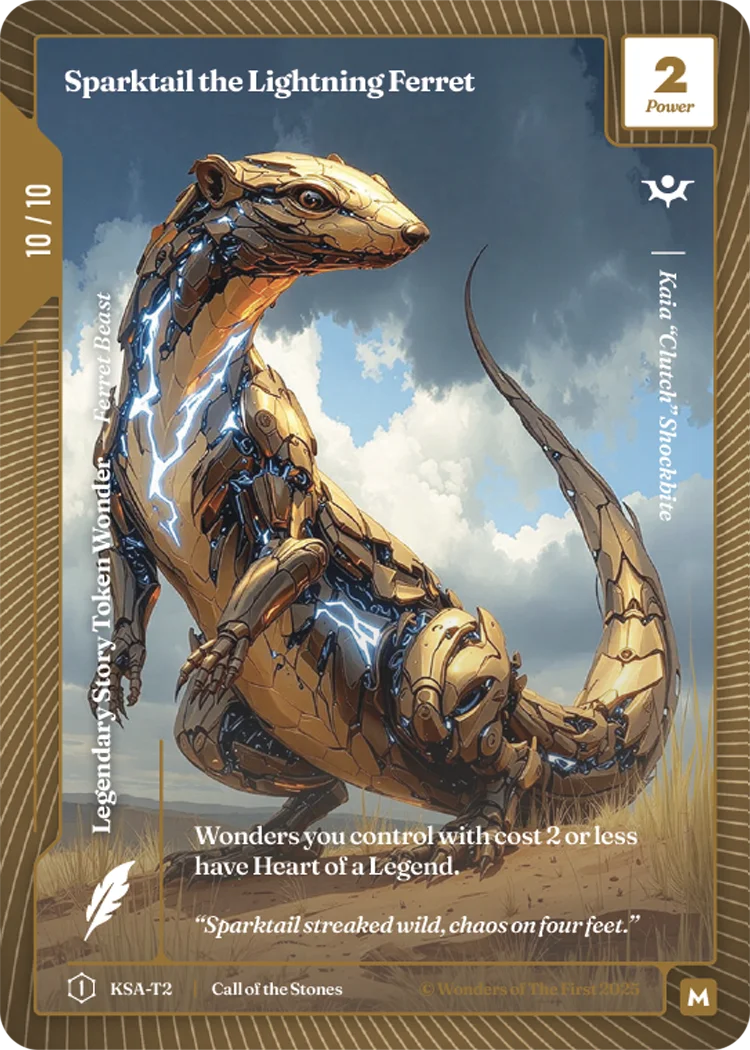 Sparktail the Lightning Ferret card