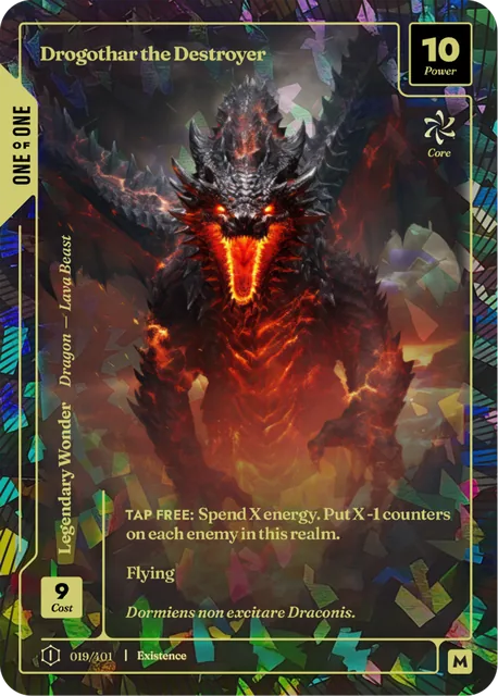 Drogothar the Destroyer, a 1-of-1 Stonefoil from Existence